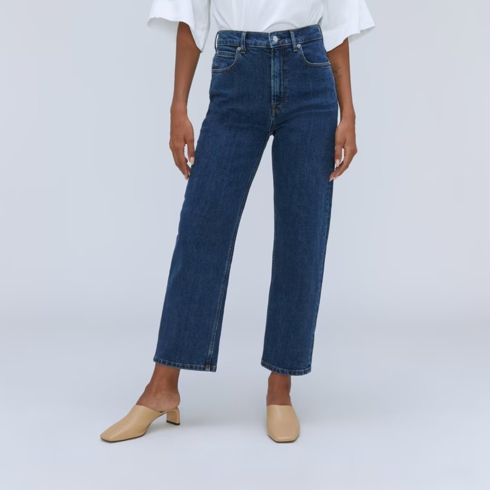 Everlane The Way-High Jean Organic Cotton Size 25 - Vintage Indigo | Dark Blue